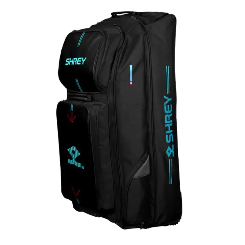 SHREY Meta 150 Wheelie Duffle Cricket Kit Bag - Black