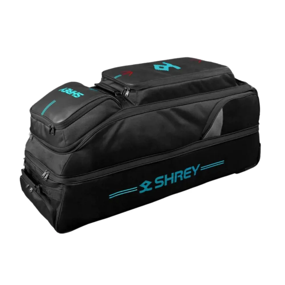 SHREY Meta 150 Wheelie Duffle Cricket Kit Bag - Black