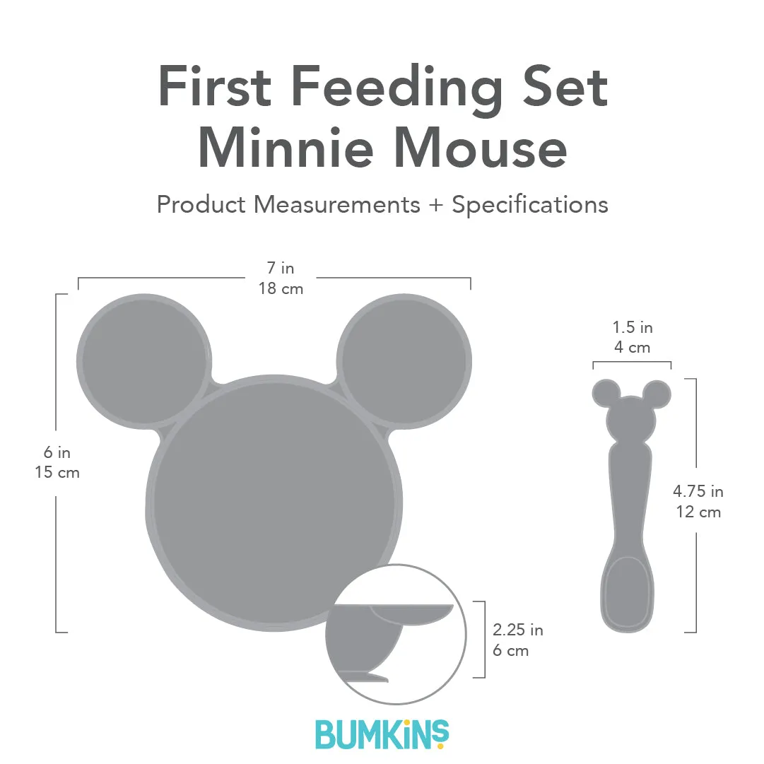 Silicone First Feeding Set: Minnie Mouse Gold