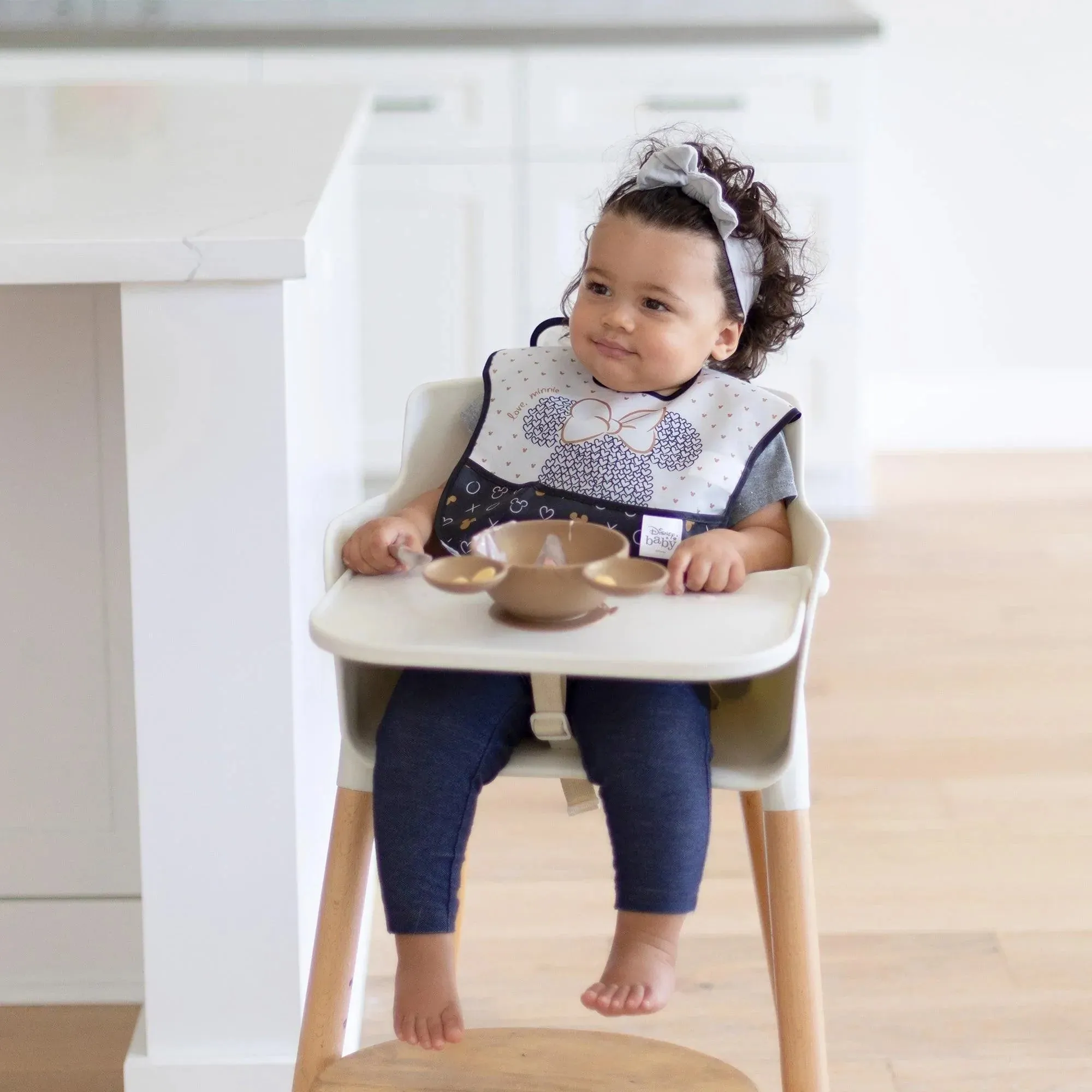 Silicone First Feeding Set: Minnie Mouse Gold