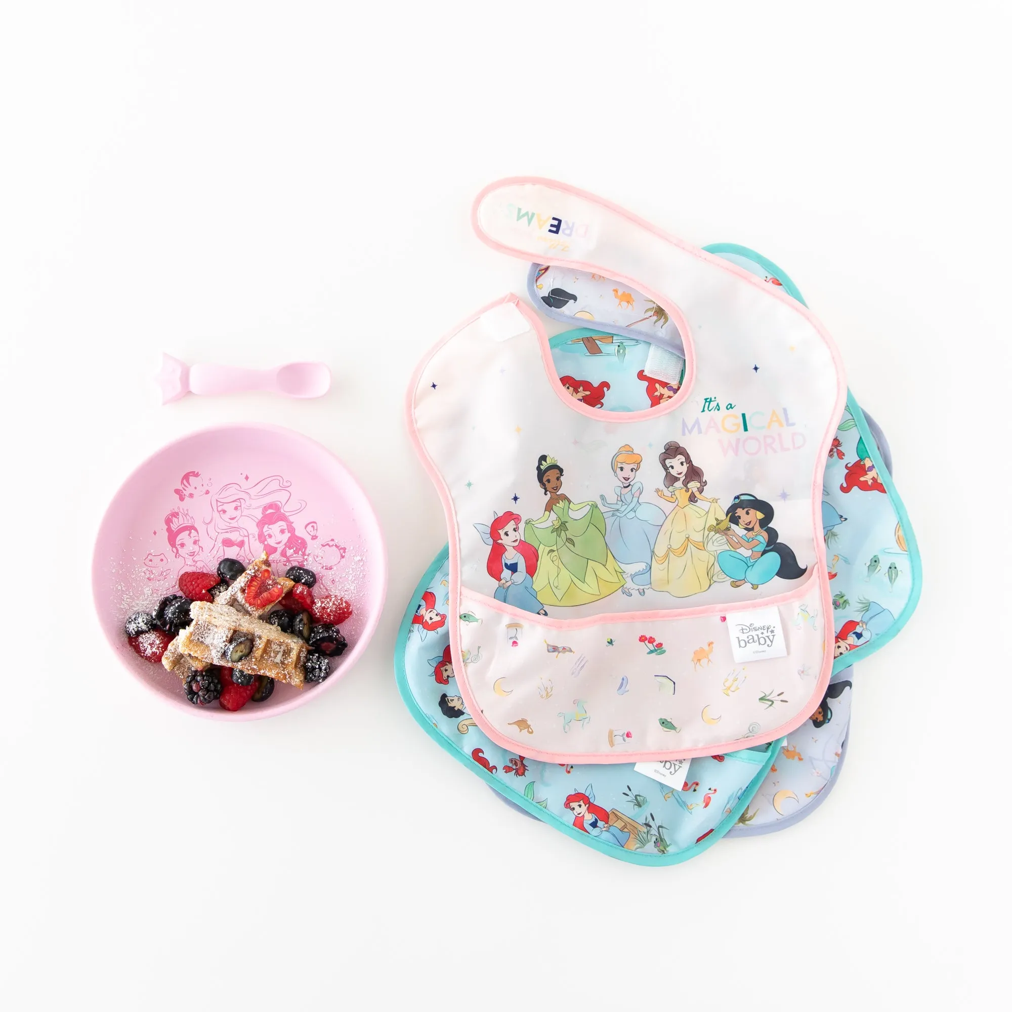 Silicone Plate + Spoon Set: Disney Princess