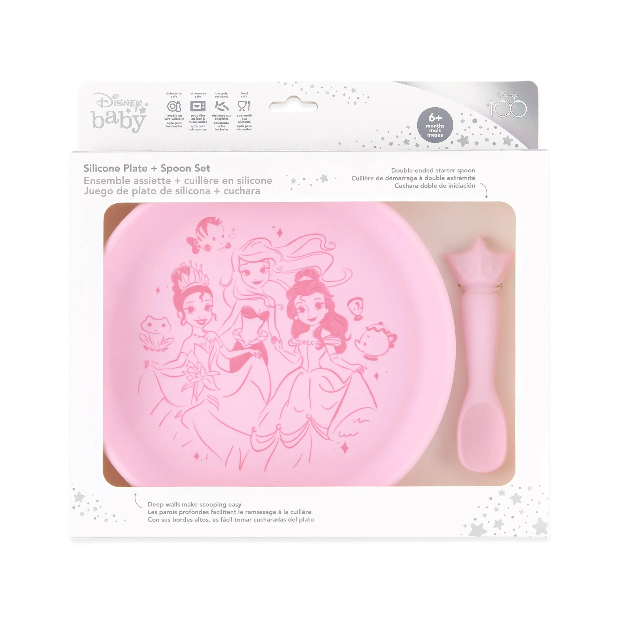 Silicone Plate + Spoon Set: Disney Princess