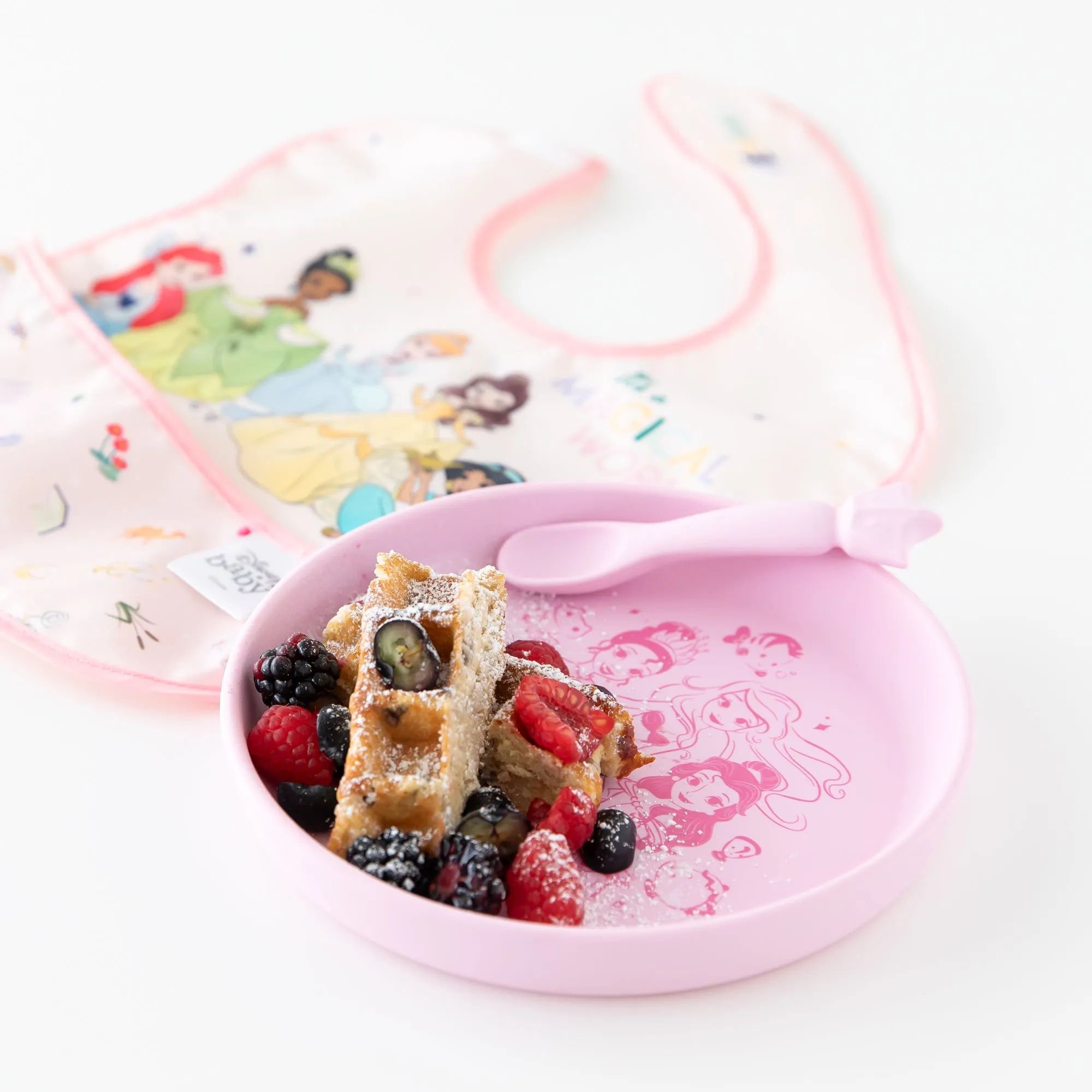 Silicone Plate + Spoon Set: Disney Princess