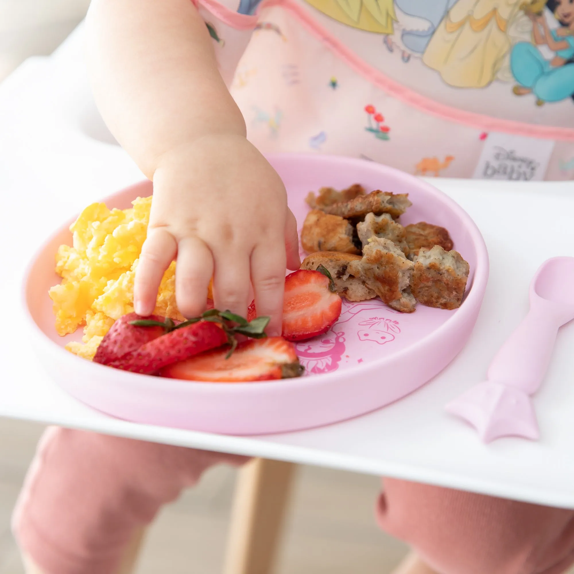 Silicone Plate + Spoon Set: Disney Princess