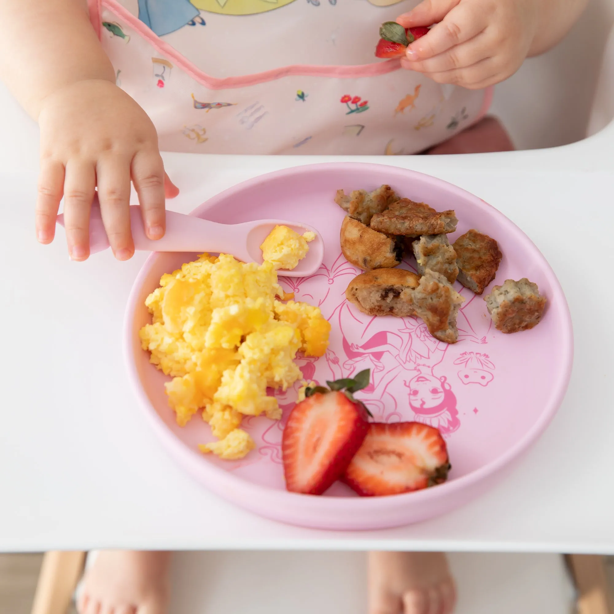 Silicone Plate + Spoon Set: Disney Princess