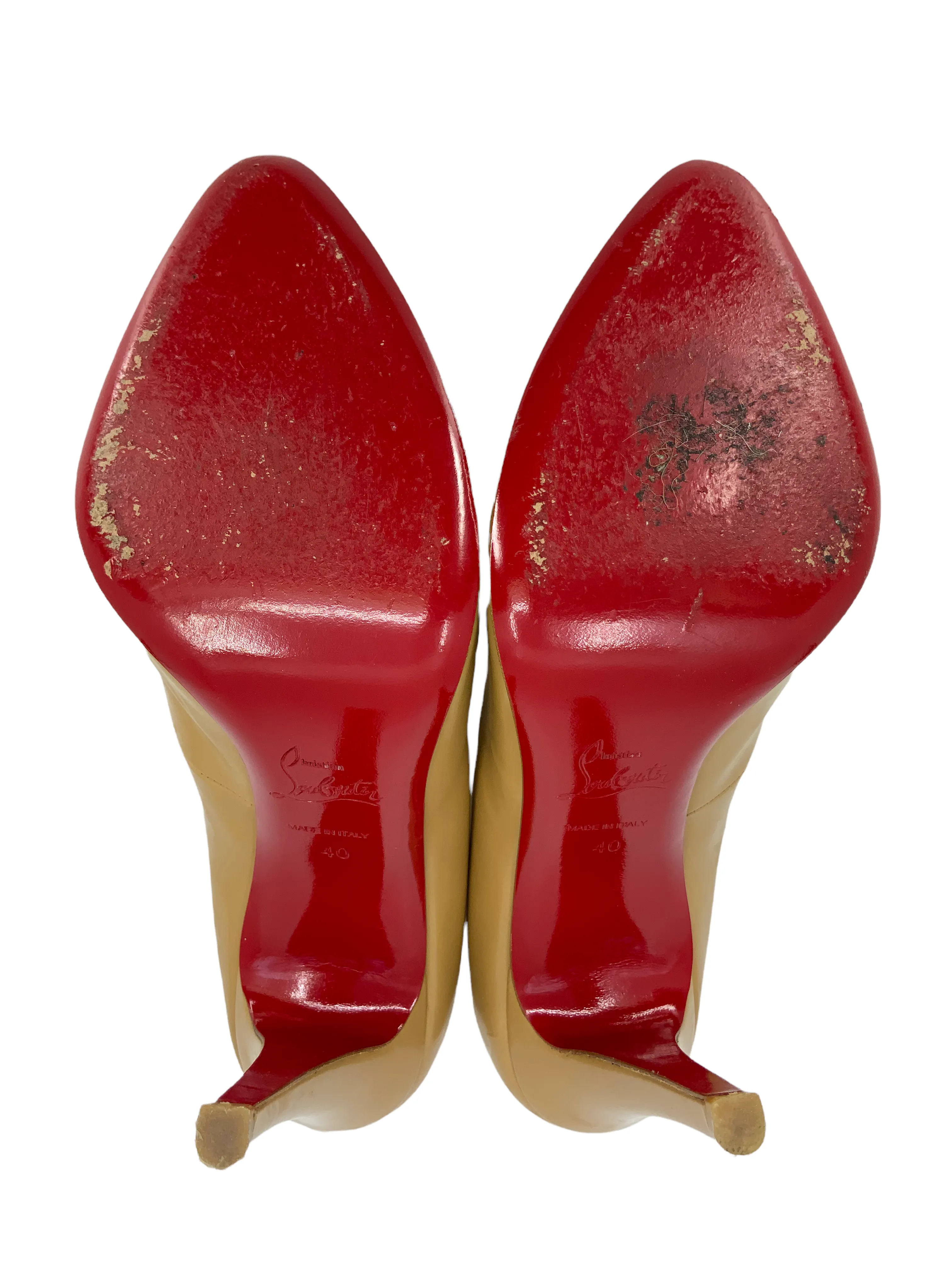 Size 10 Christian Louboutin Leather Decollete Shoes