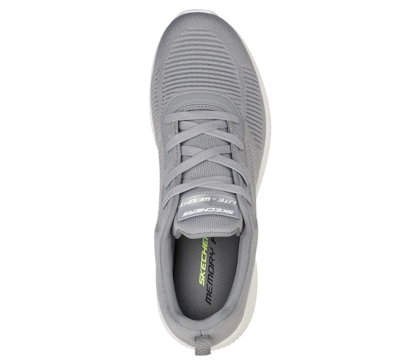 Skechers Squad Lace Up Trainers Gray Mesh