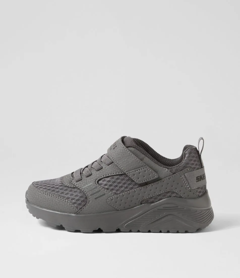 SKECHERS Uno Lite Jnr Charcoal Sneakers