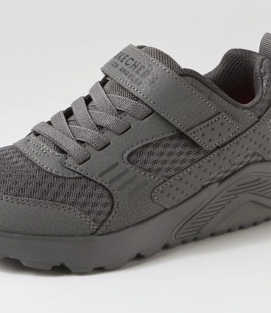 SKECHERS Uno Lite Jnr Charcoal Sneakers