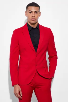 Skinny Single Breasted Suit Jacket