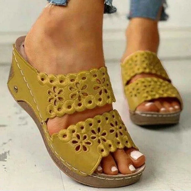 Slip-On Wedges Sandals