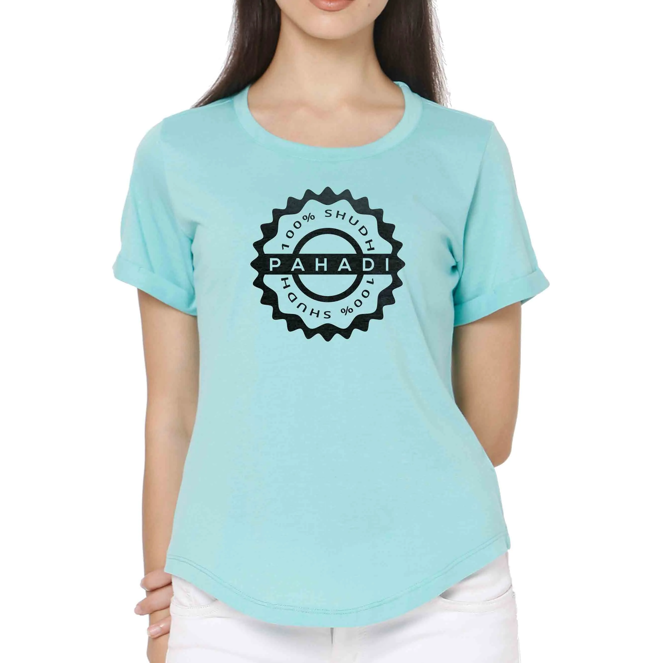 Slogan tshirt for women - Mountain Pahadi Girl