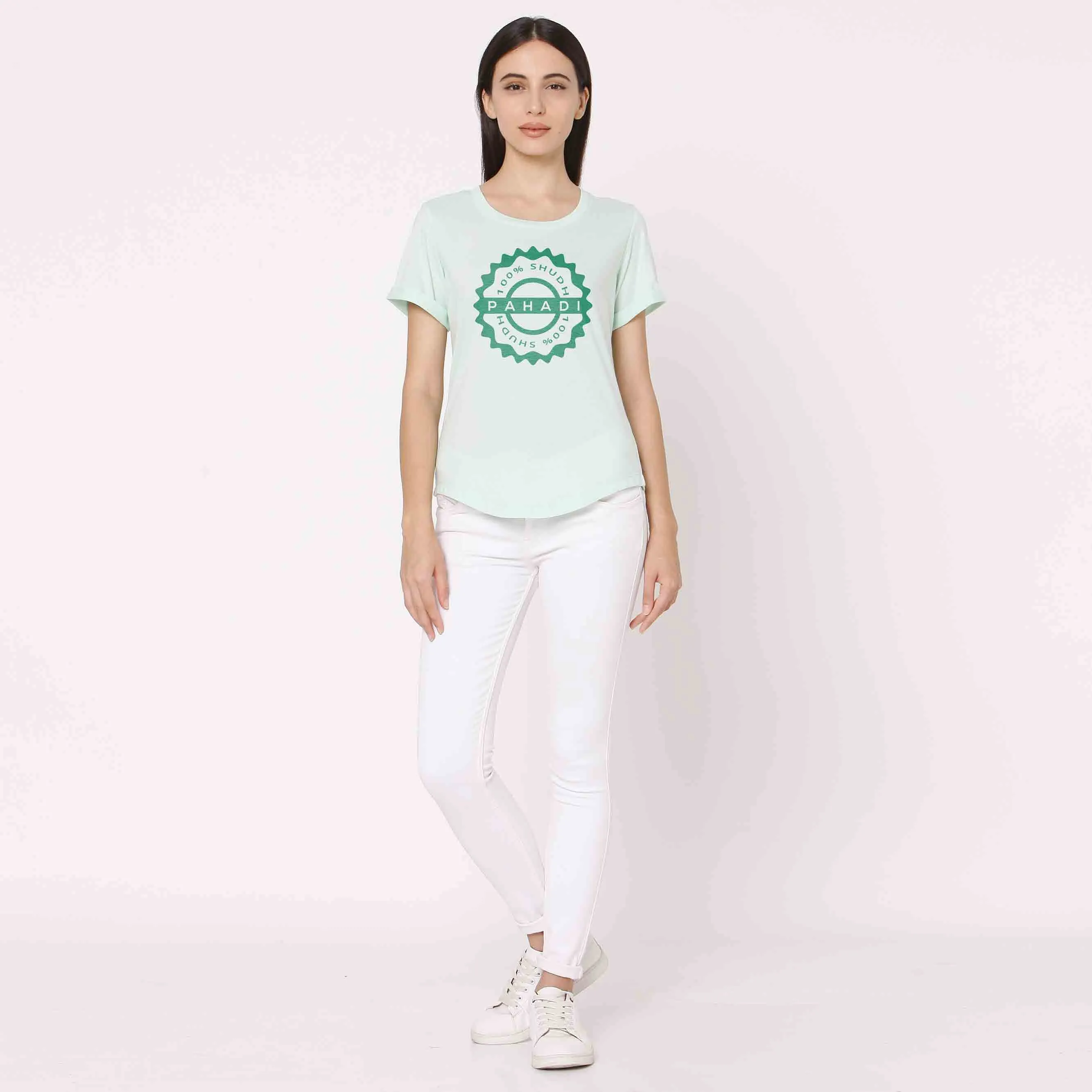 Slogan tshirt for women - Mountain Pahadi Girl