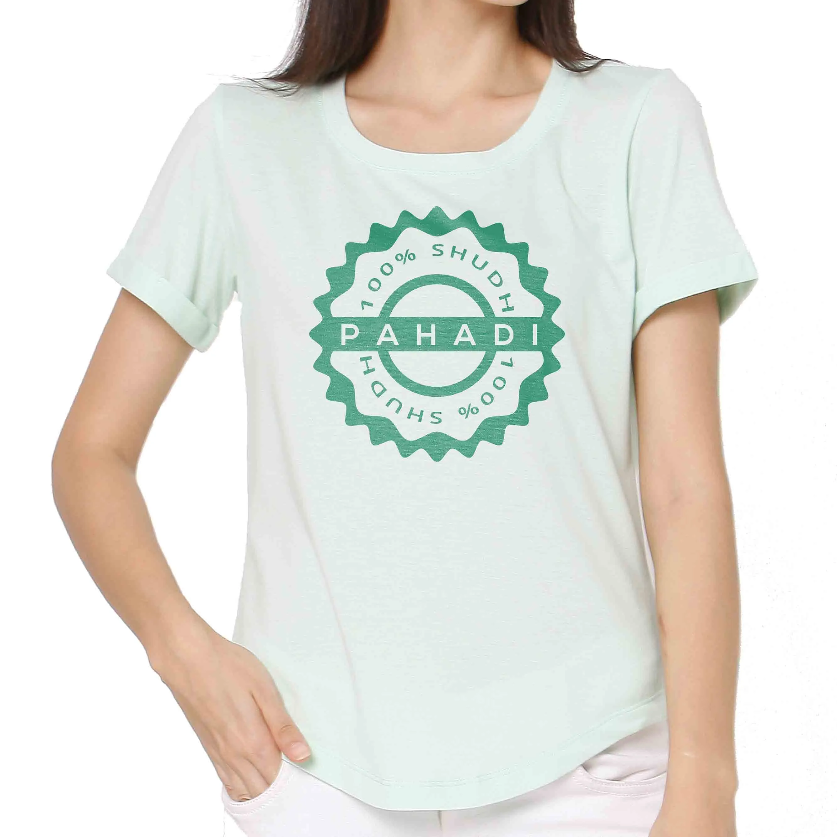 Slogan tshirt for women - Mountain Pahadi Girl