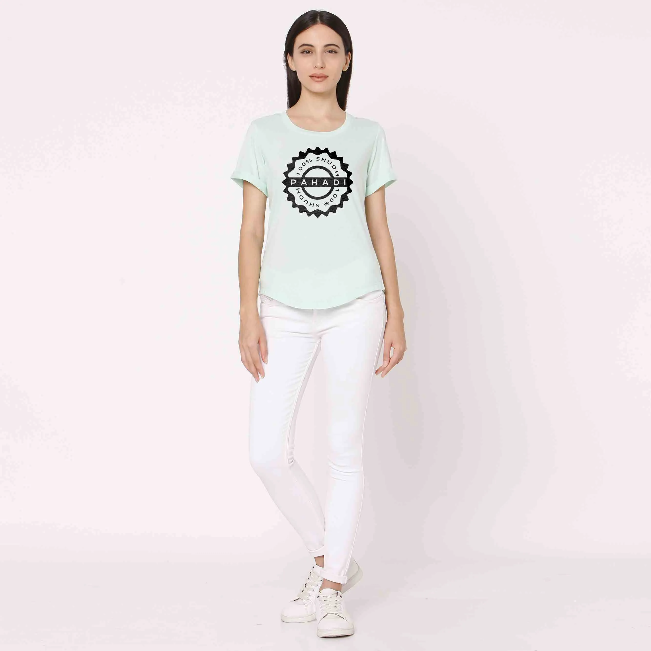 Slogan tshirt for women - Mountain Pahadi Girl