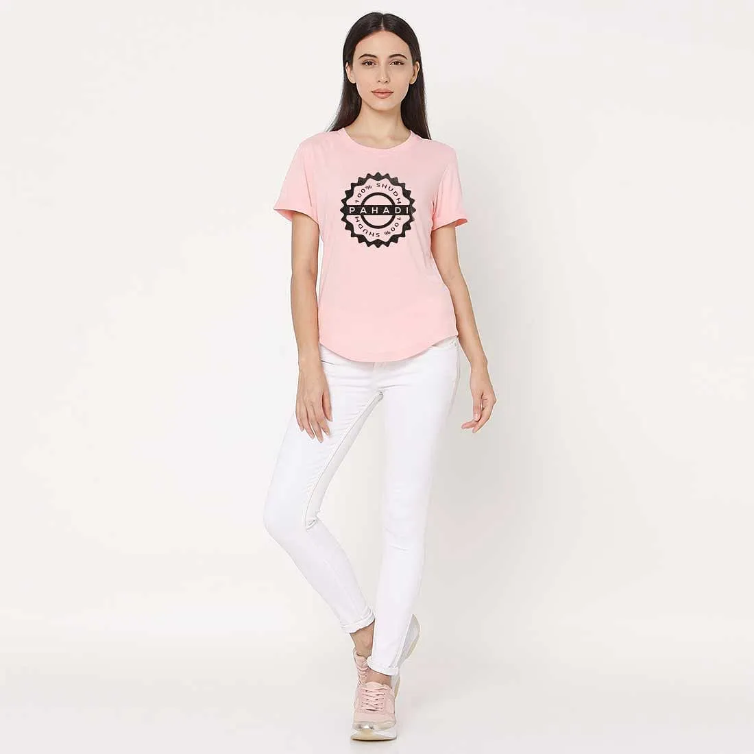 Slogan tshirt for women - Mountain Pahadi Girl