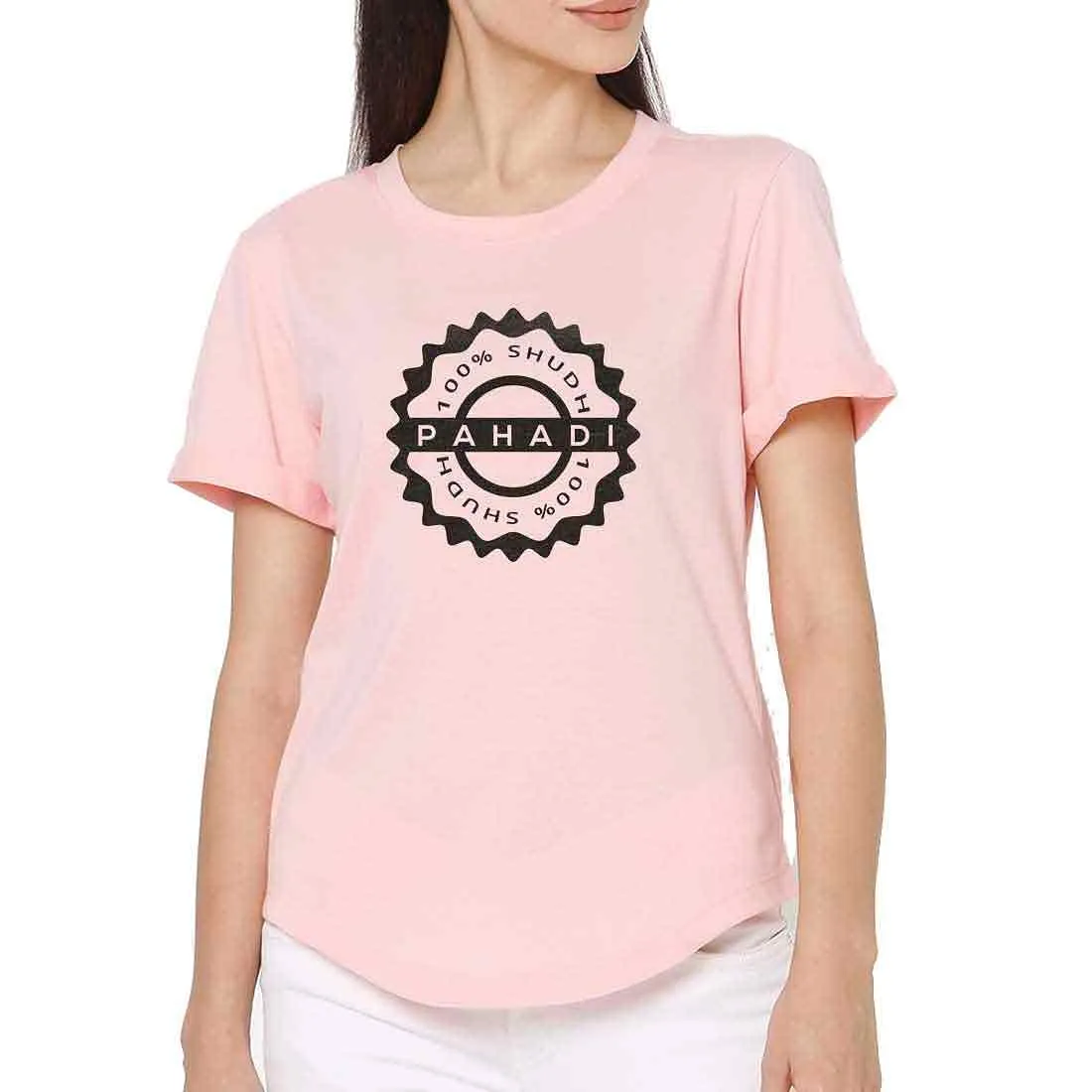 Slogan tshirt for women - Mountain Pahadi Girl