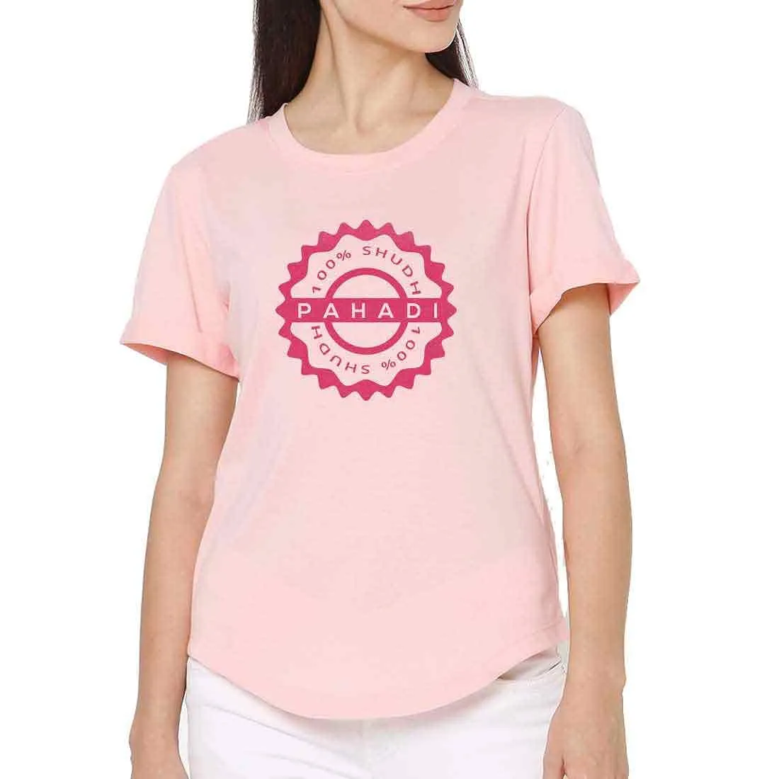 Slogan tshirt for women - Mountain Pahadi Girl