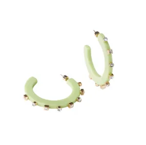 Smith & Co. Large City Girl Jewel Hoop, Pistachio