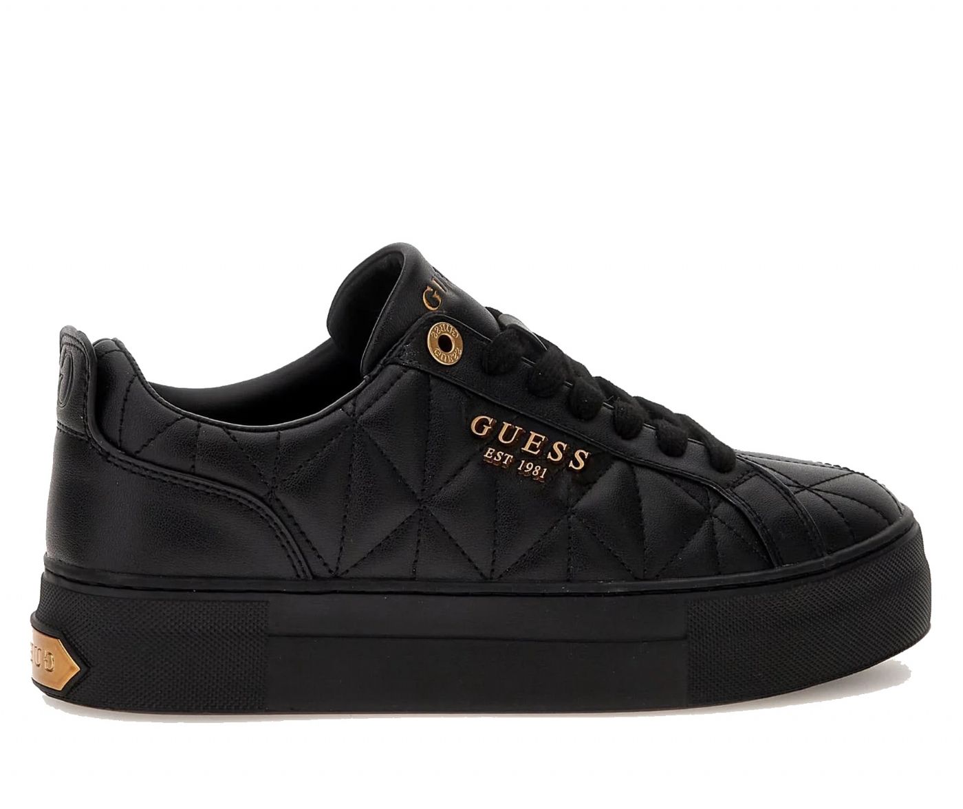 Black GUESS Women's Quilted GENZA Sneakers