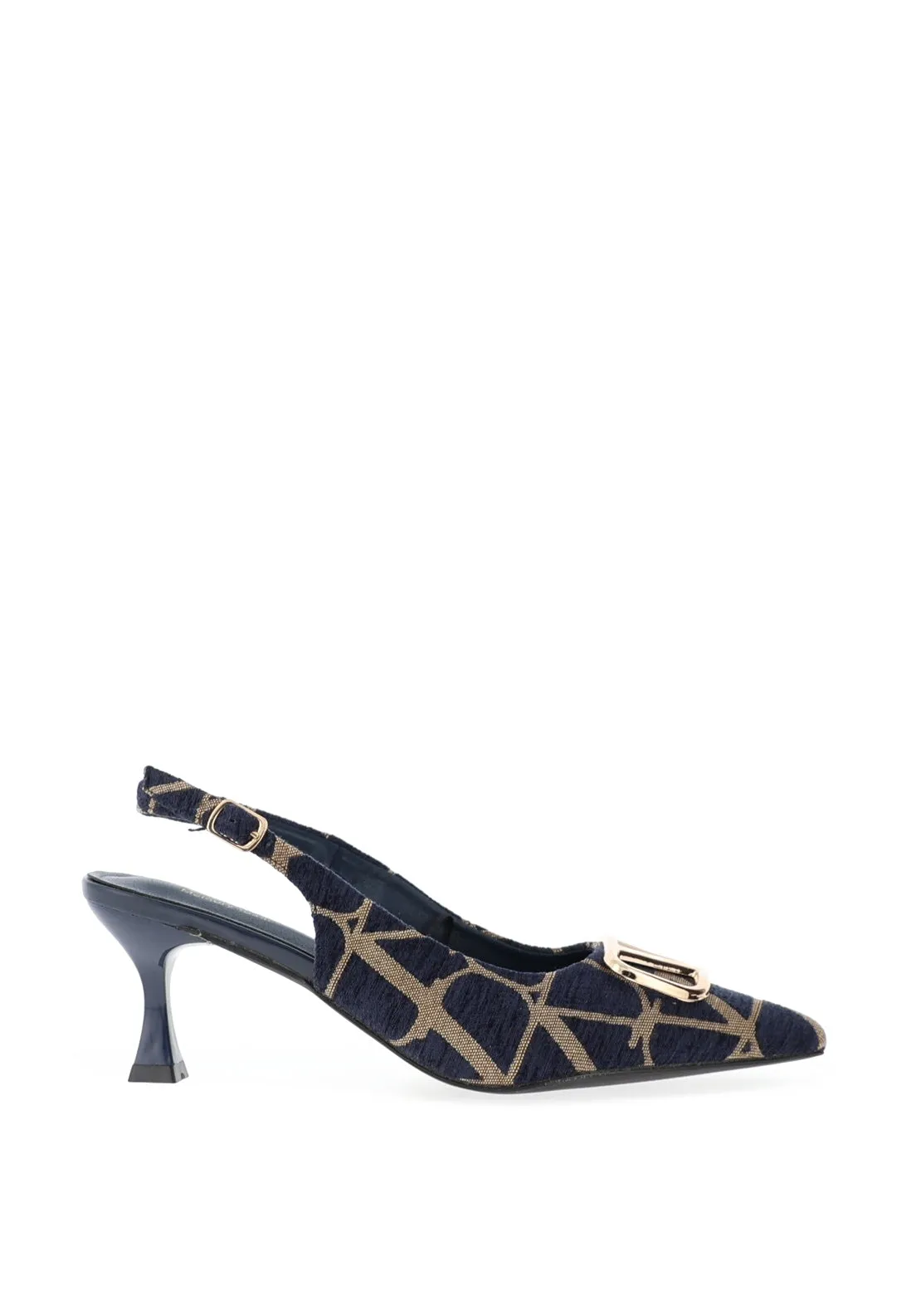 Sorento Peterstone Brooch Detail Heels, Navy