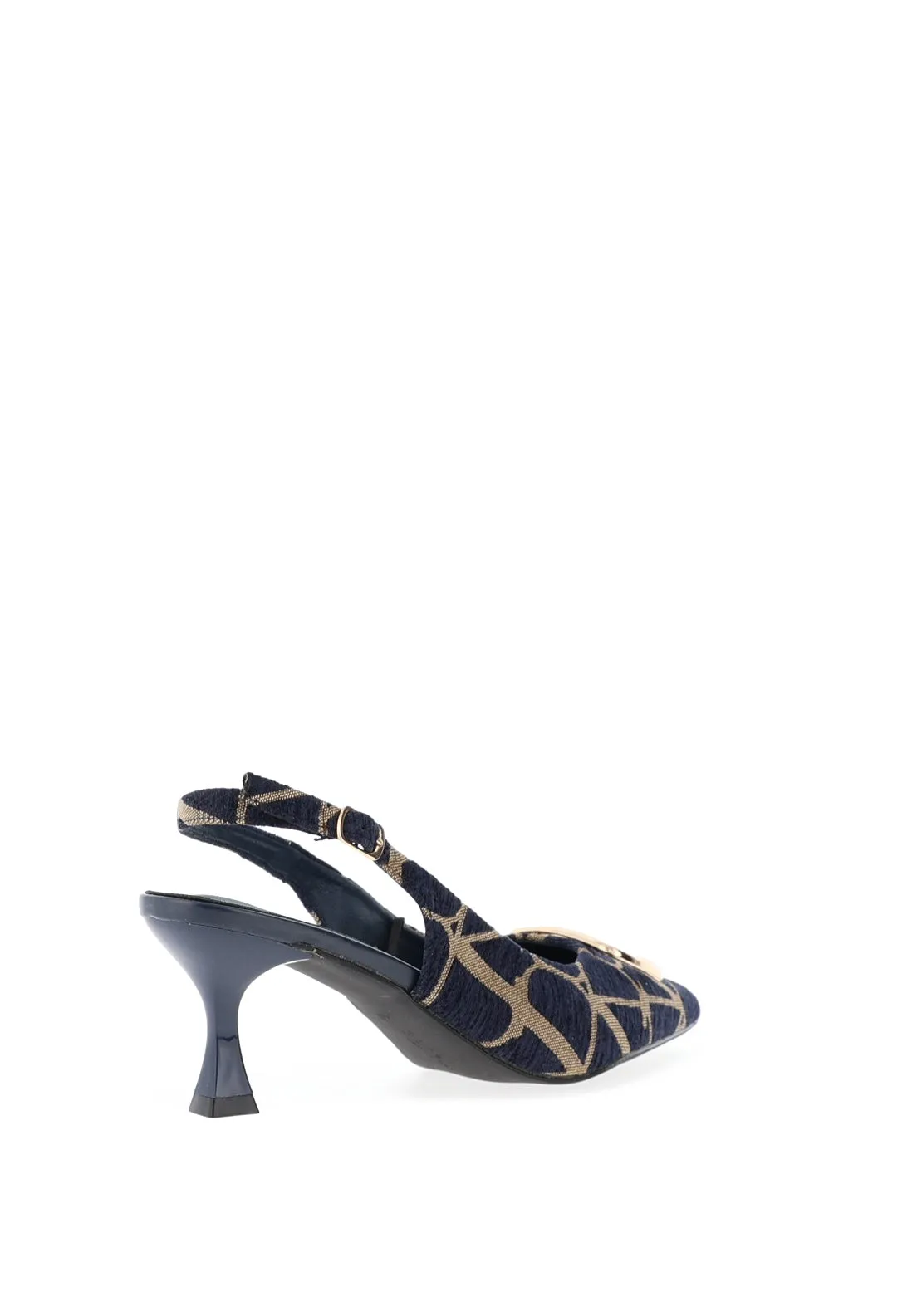 Sorento Peterstone Brooch Detail Heels, Navy