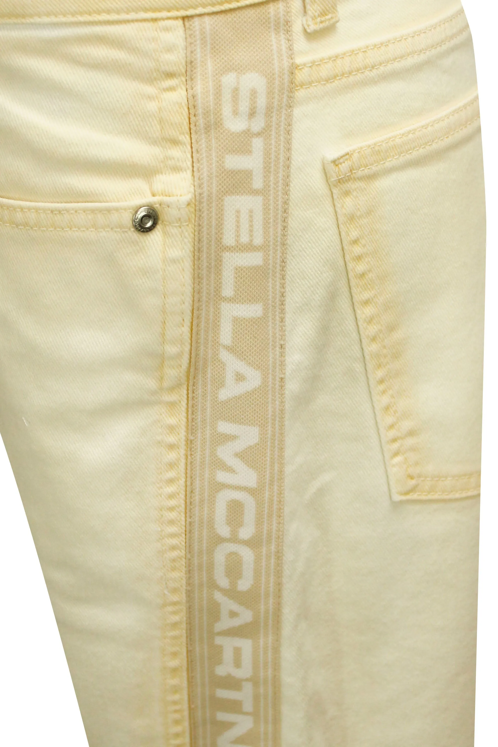 Stella McCartney Logo Print Straight Leg Denim Pants