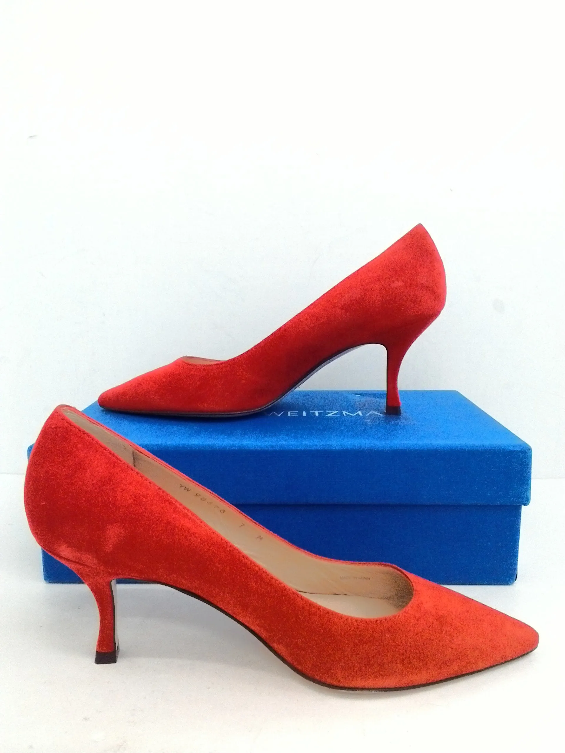 Stuart Weitzman Women's Red Suede Heels Size 7 M