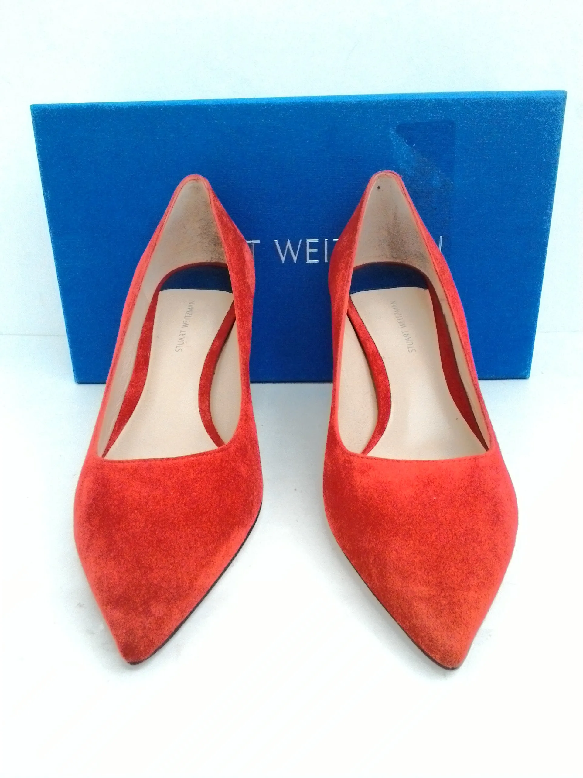 Stuart Weitzman Women's Red Suede Heels Size 7 M