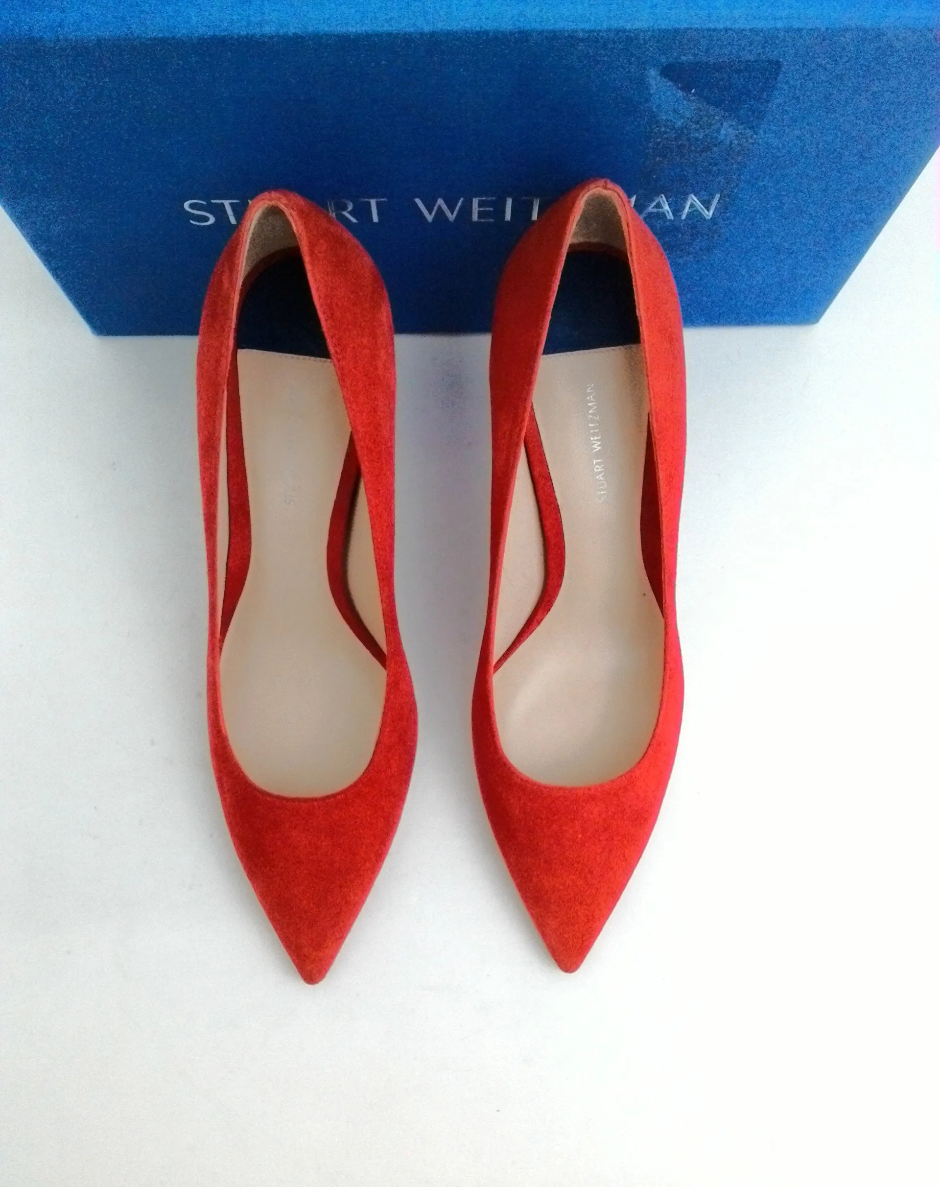 Stuart Weitzman Women's Red Suede Heels Size 7 M