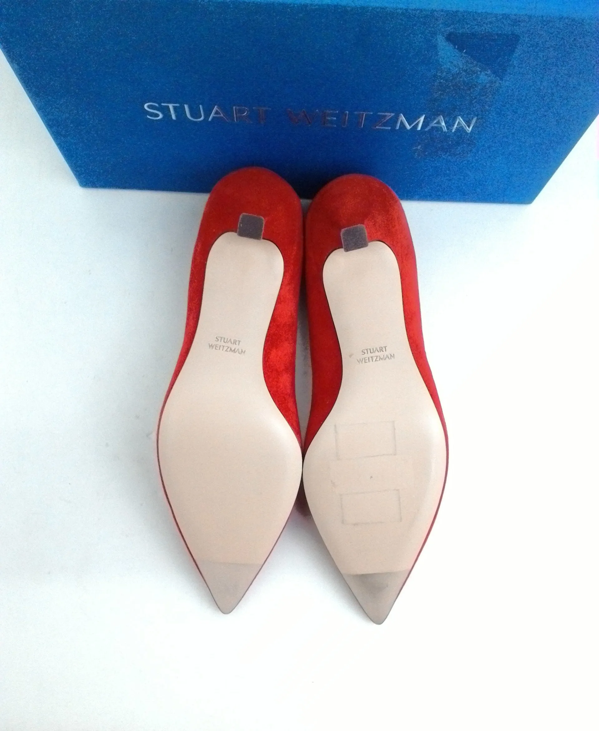 Stuart Weitzman Women's Red Suede Heels Size 7 M