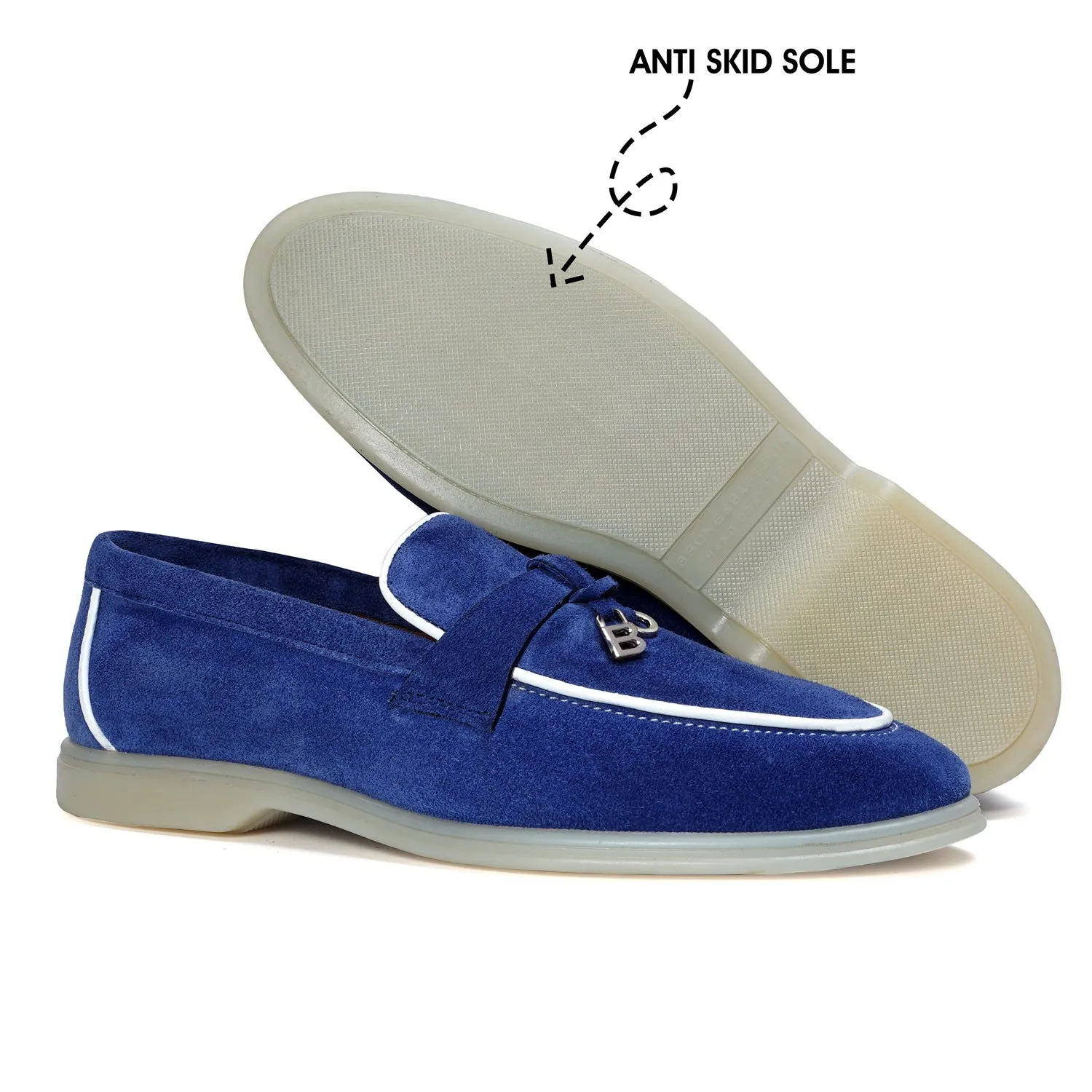 Suede Blue Yacht Shoes