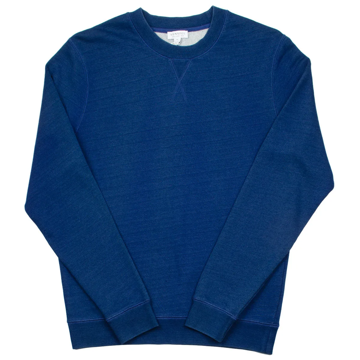 Sunspel real indigo loopback sweatshirt.