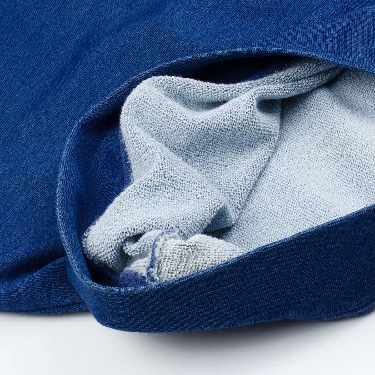 Sunspel real indigo loopback sweatshirt.