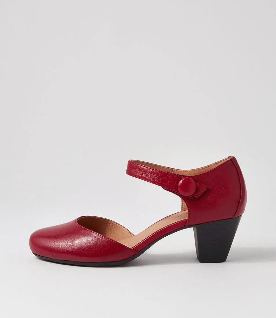 SUPERSOFT Felicia Pinot Leather Mary Jane Heels