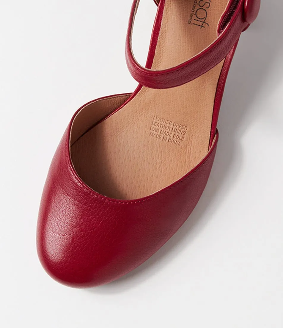 SUPERSOFT Felicia Pinot Leather Mary Jane Heels