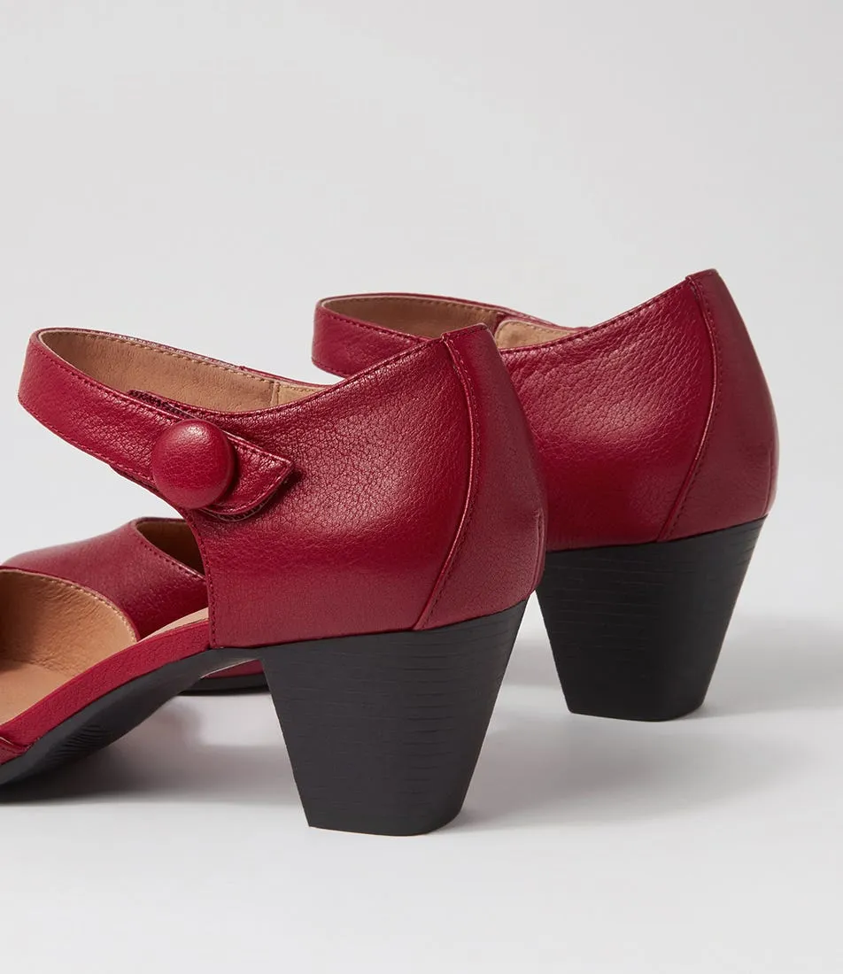 SUPERSOFT Felicia Pinot Leather Mary Jane Heels