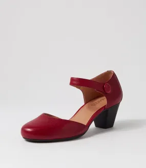 SUPERSOFT Felicia Pinot Leather Mary Jane Heels