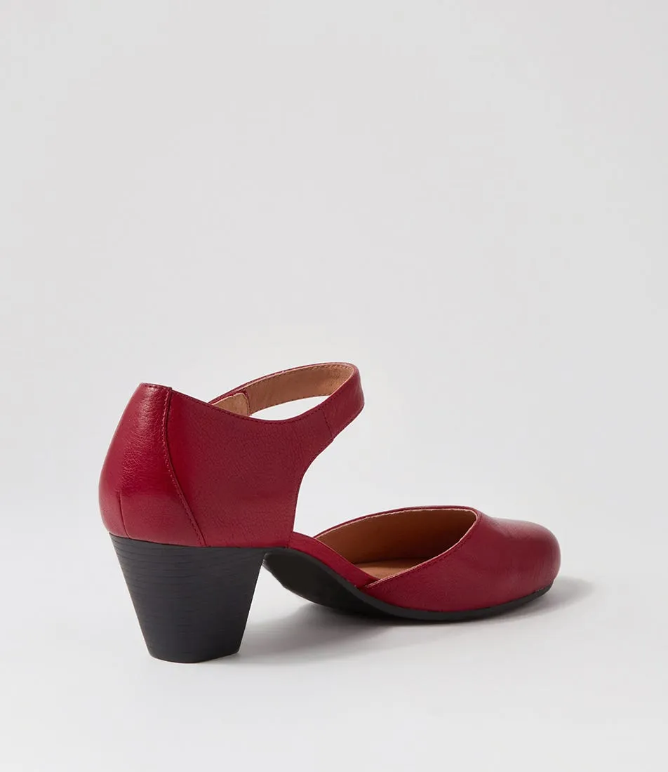 SUPERSOFT Felicia Pinot Leather Mary Jane Heels