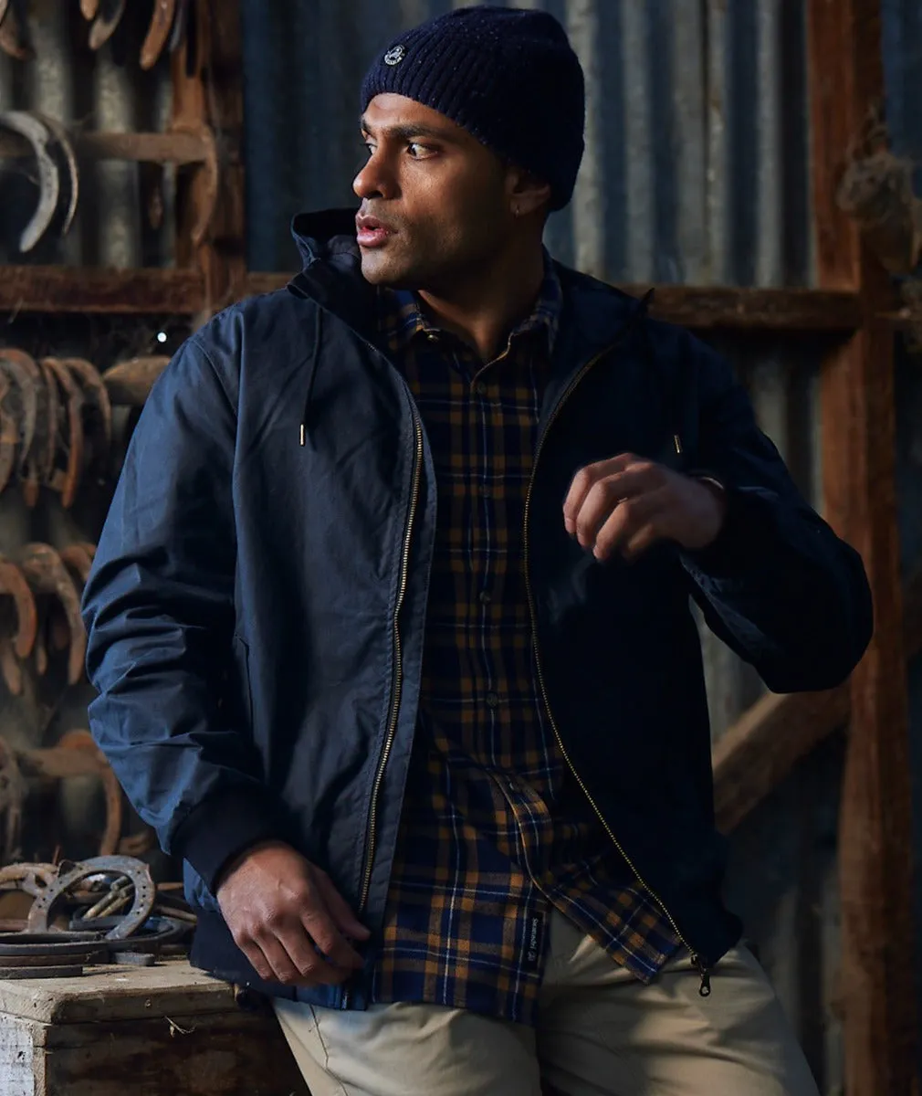 Swanndri Moreton Oilskin Hoodie for Men in Navy