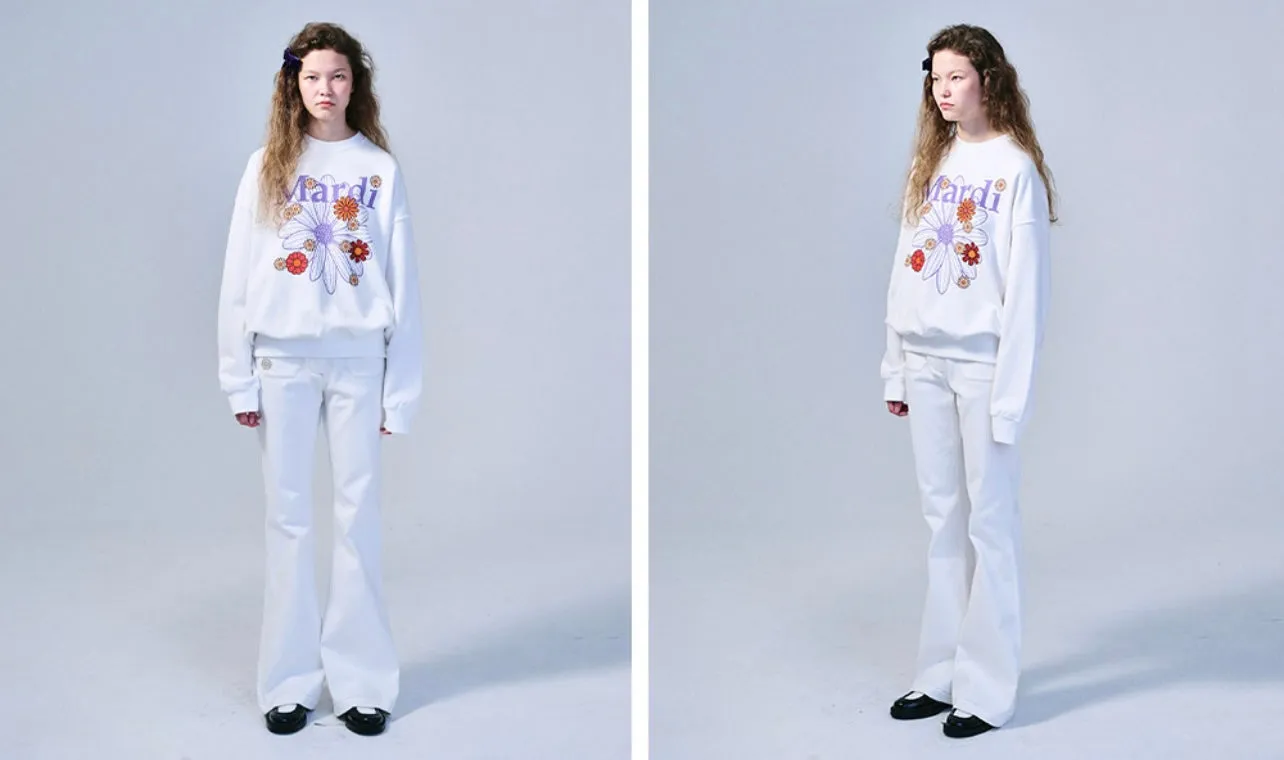 White Lavender Sweatshirt Blossom