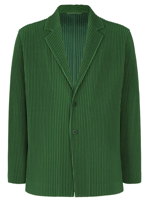 Tailored Pleats Jacket - Steel Green