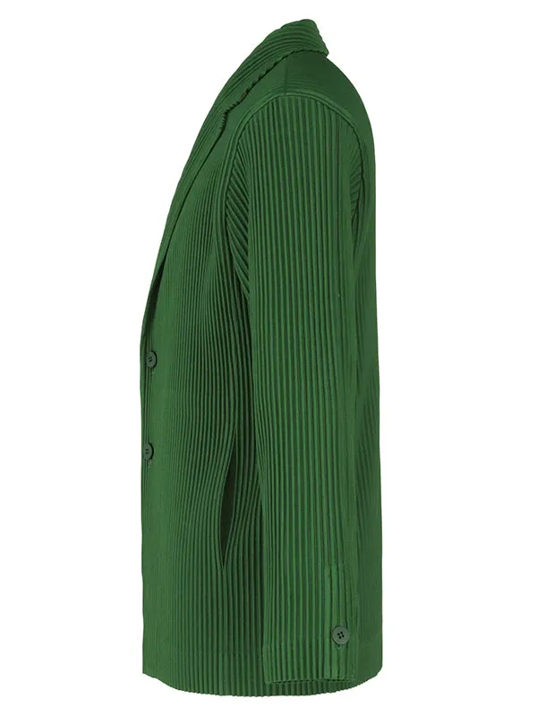 Tailored Pleats Jacket - Steel Green