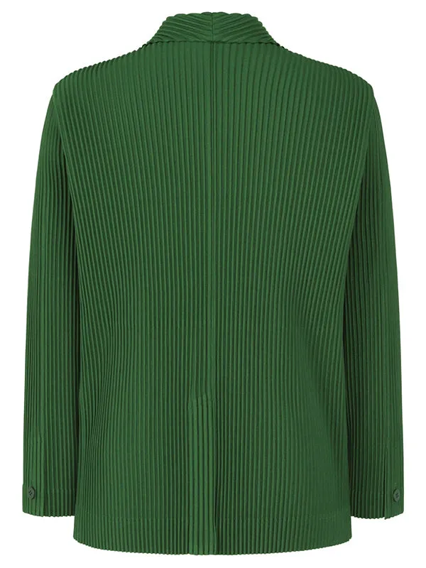 Tailored Pleats Jacket - Steel Green