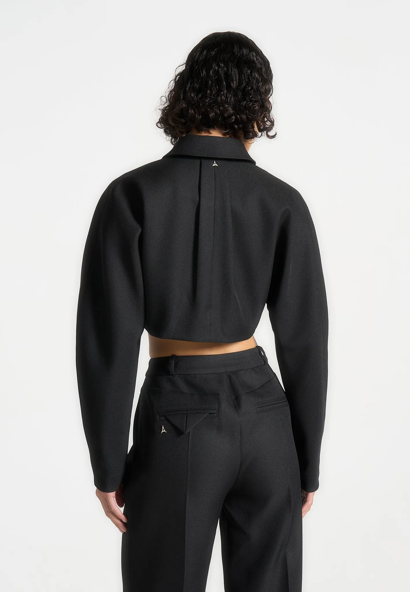 Tailored Super Cropped Jacket - Black