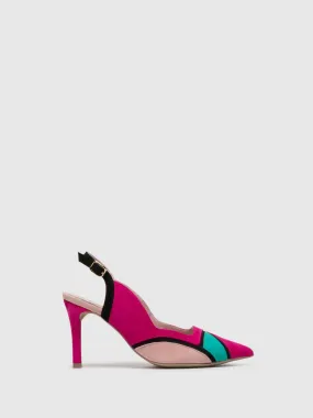 Tan Pink Stiletto Shoes