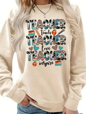 Teacher Printed Women Sweatshirt