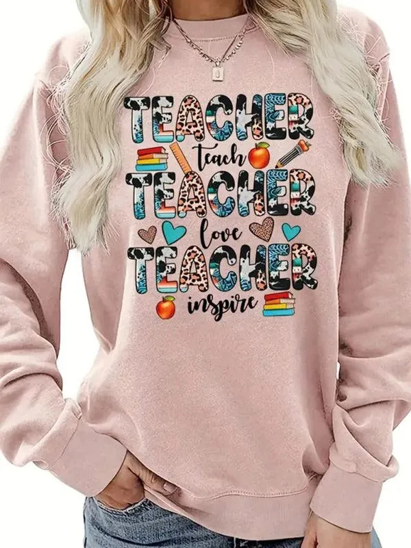 Teacher Printed Women Sweatshirt