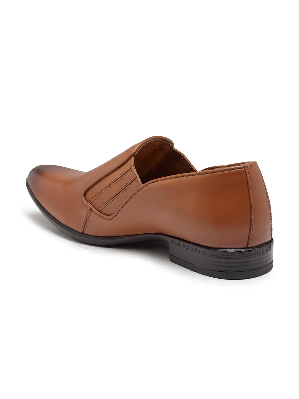 Teakwood Genuine Leather Tan Slip-On Shoes