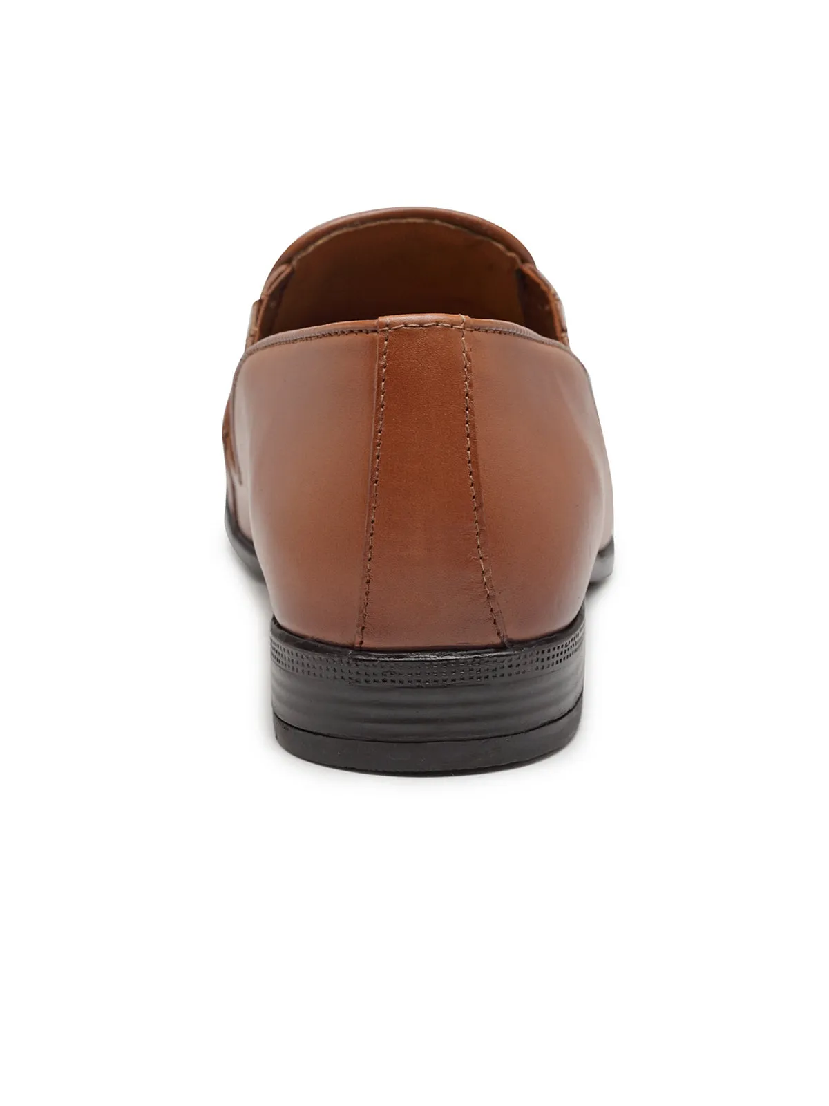 Teakwood Genuine Leather Tan Slip-On Shoes